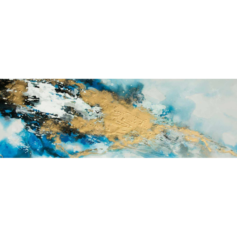 «Blue and Gold Marble» sur toile