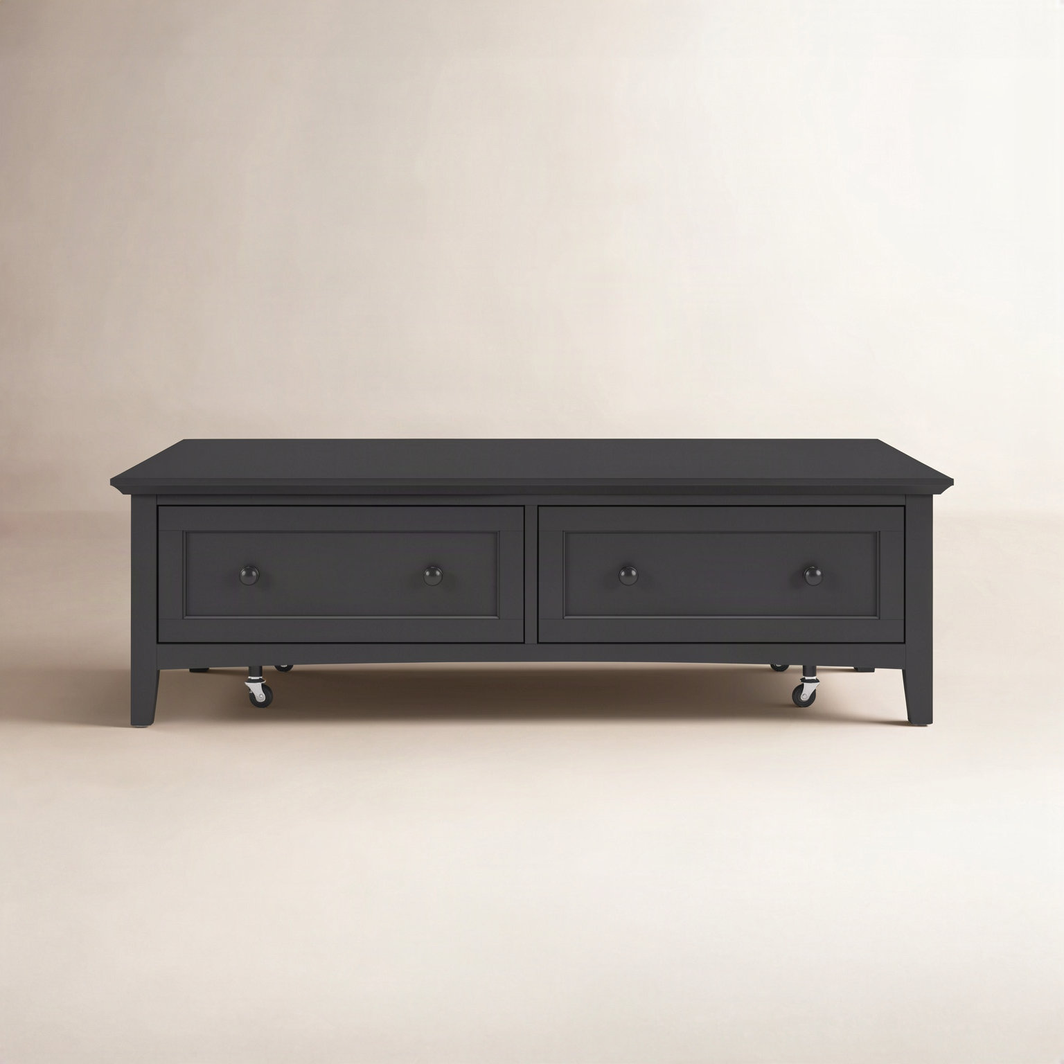 Renee 55" Mahogany Coffee Table, Black