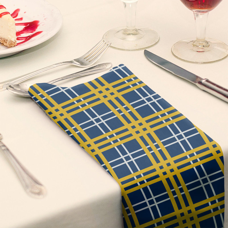 Serviette de table de luxe flash football Los Angeles, Bleu marine / blanc / or, L 22 po x l 22 po, polyester