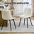 PU Leather Upholstered Dining Chairs, Modern Side Chairs with Metal Legs White (Set of 2)-487088042-487088040