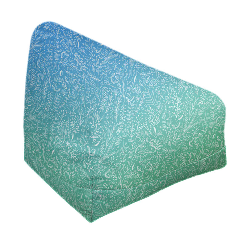 Petite chaise à sacs à billes & Leffel, H 120 po x L 2 po x P 60 po, Bleu / émeraude, Pas de bourre