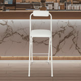 Portable Folding Bar Stool With Backrest Tall Bar Stools (1 Pcs, 27.56Inch)