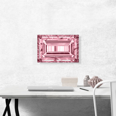 " Pink Emerald Cut Diamond Jewel "