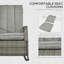Fauteuil inclinable d'extérieur en rotin Outsunny