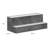 Bar Bottle Display Shelf With LED Remote Control, 20 Inch, Gray Wood