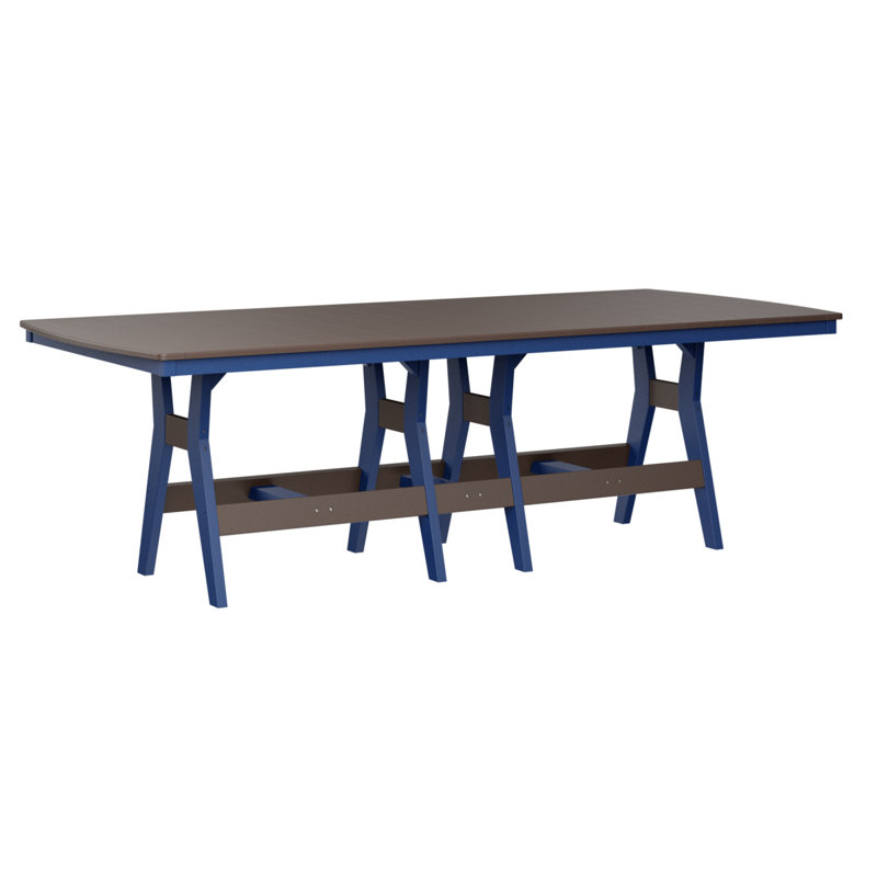 Harbor Outdoor Bar Table, Chocolate Brown, Pacific Blue