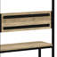 Banc de hall d'entrée industriel en bois de manguier l 40 po avec crochets et tablette ouverte Westmont