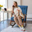 Chaise berçante avec pieds en bois massif-1406833261