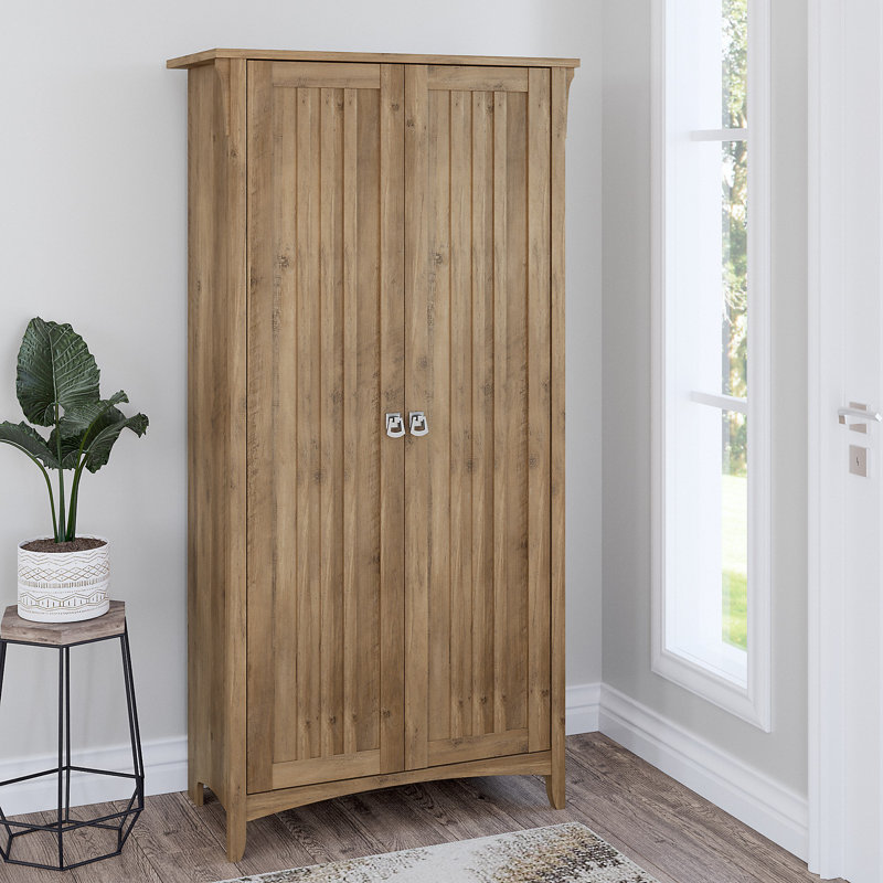 Armoire de rangement à 5 tablettes Pernell, Pin récupéré