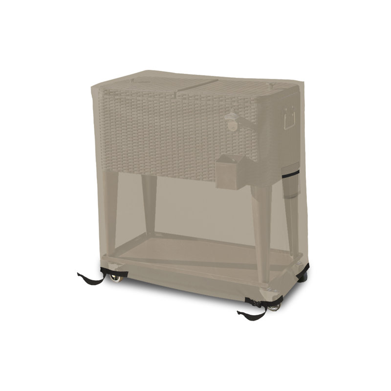 Heavy Duty Cooler Cart Cover, 18 OZ, 32" H x 34" W x 20" D, Beige