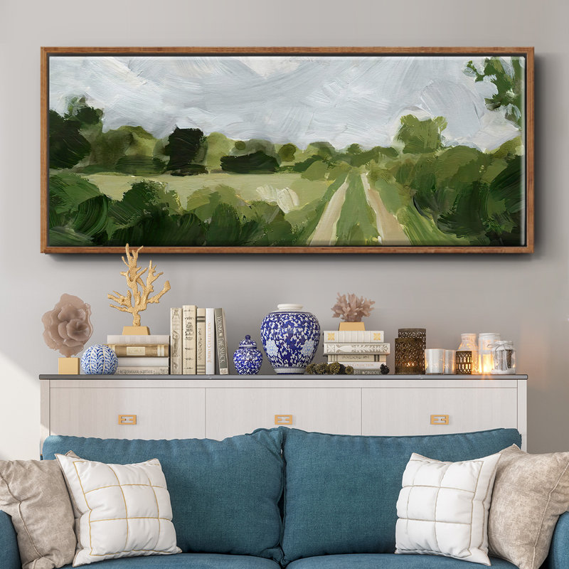 " Meadow Trail II ", Walnut, 12" H x 30" W x 1.5" D