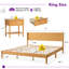 Ensemble de chambre à coucher en bois massif 3 pièces, avec très grand lit et 2 tables de chevet, naturel-1577212434-1577212441