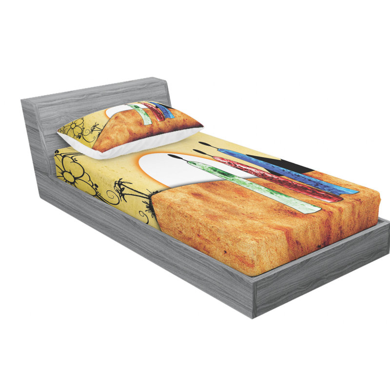 Microfiber Sheet Set, Twin Sheet Set with Fitted Sheet