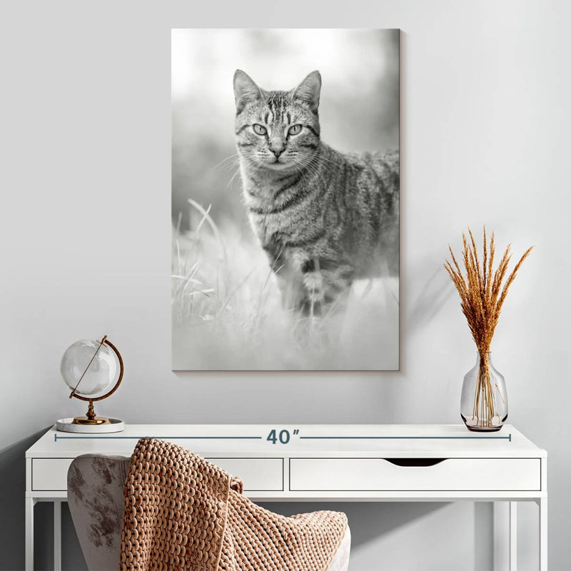 Brampt Grey Cat, 30" H x 20" W