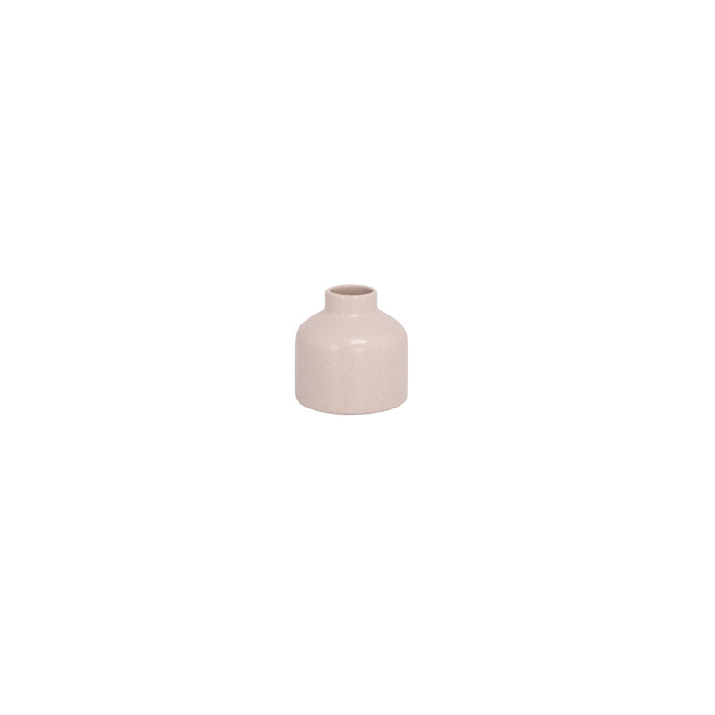 Stoneware Vase Cream-4.00"H