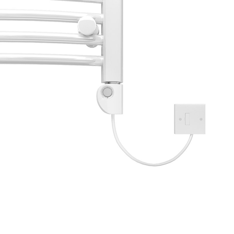 Greenpoint Curved Towel Rail Heated Towel Rails, White