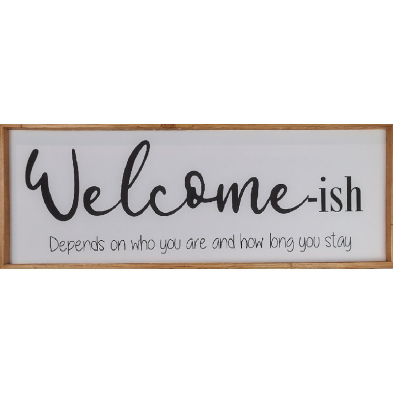 Plaque murale Welcome Ish, Noir