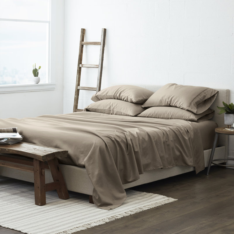 Archimedes Microfiber Sheet Set, Twin, Taupe