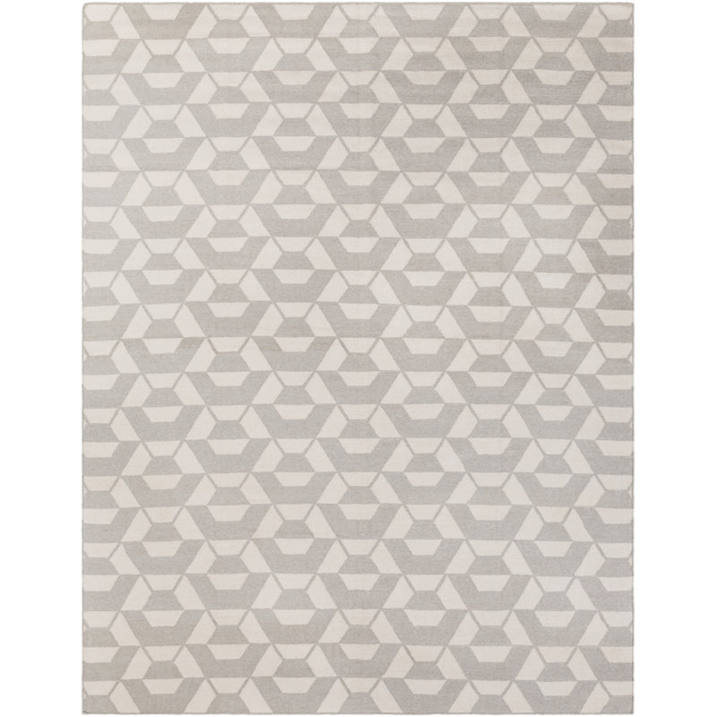 Gerdemie Wool Geometric Indoor Rug, Rectangle 8' x 10'
