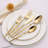 20 Pc Flatware Set with Hammered Handles-106495549