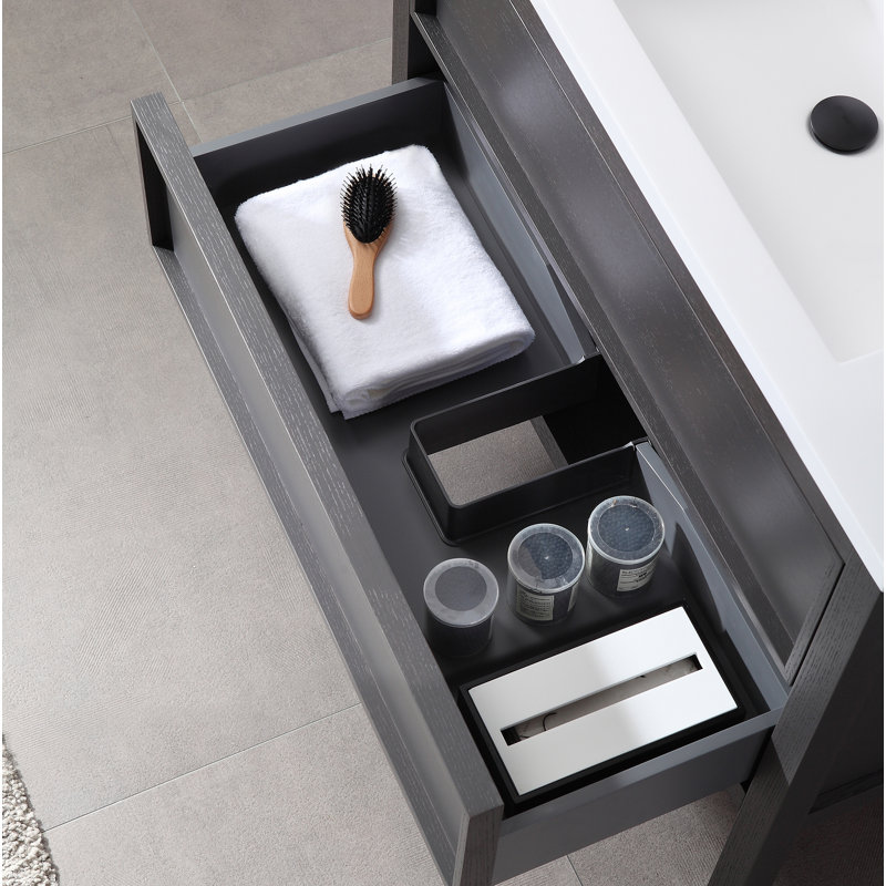 Ensemble de meuble-lavabo simple 35,43 po Gonzalo, Anthracite