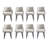 8-Piece Hickson Leatherette Dining Chair with Metal Legs-667407477