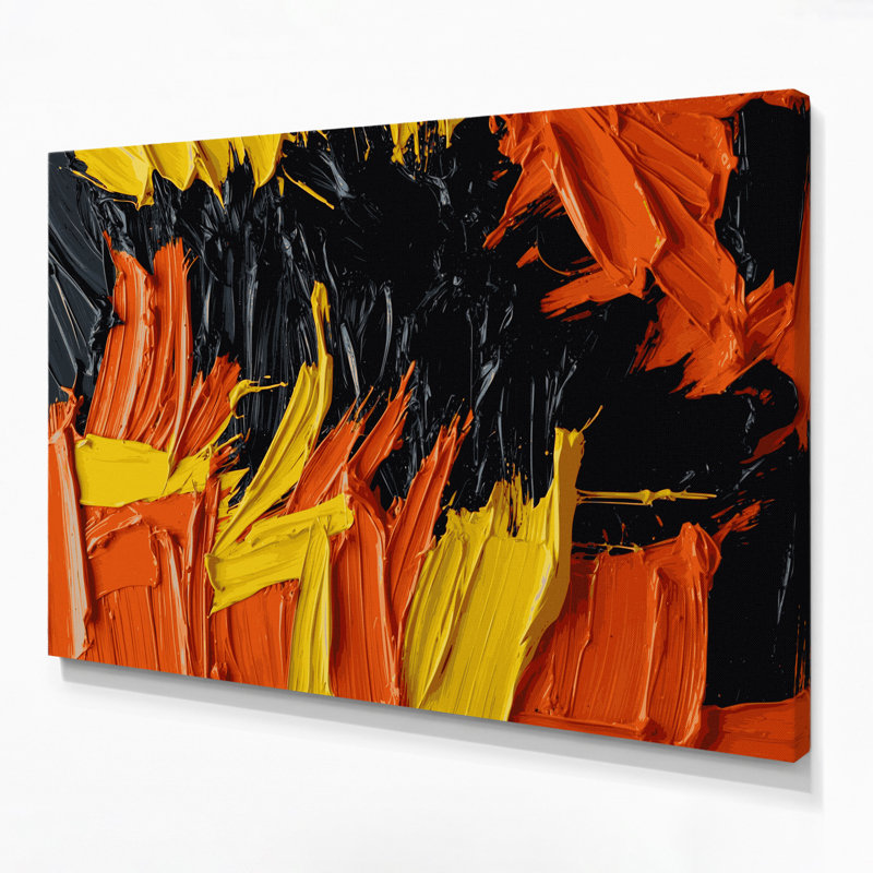 «Neo Expressionism 29», art mural sur toile noire, H 11 po x l 14 po