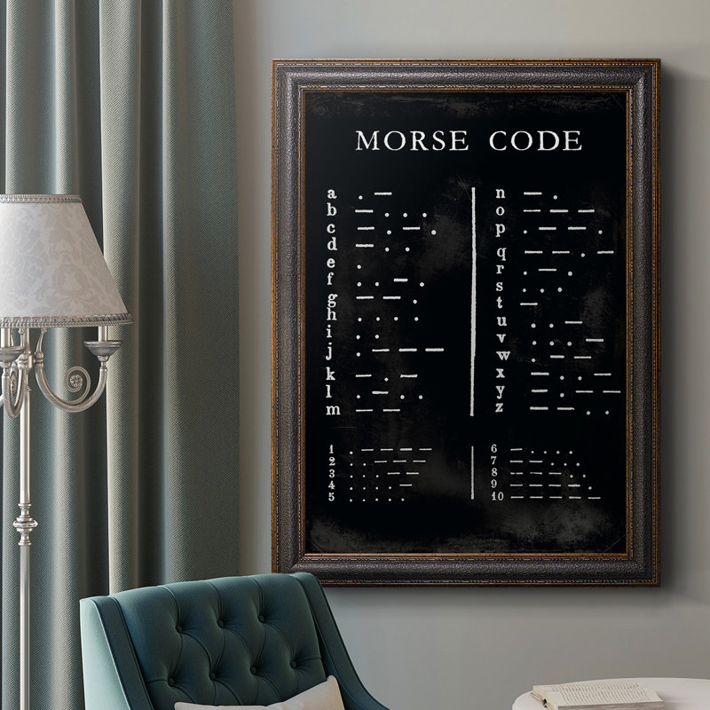 " Morse Code Chart ", 20" H x 16" W x 2.5" D