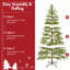 Arbre de Noël artificiel complet 6 pi avec lumières DEL et base en métal