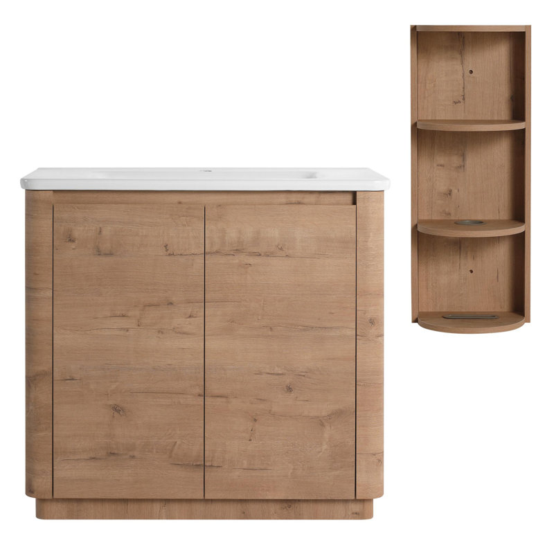 Meuble-lavabo simple 36 po avec lavabo et armoire d'appoint 36 po, 36"