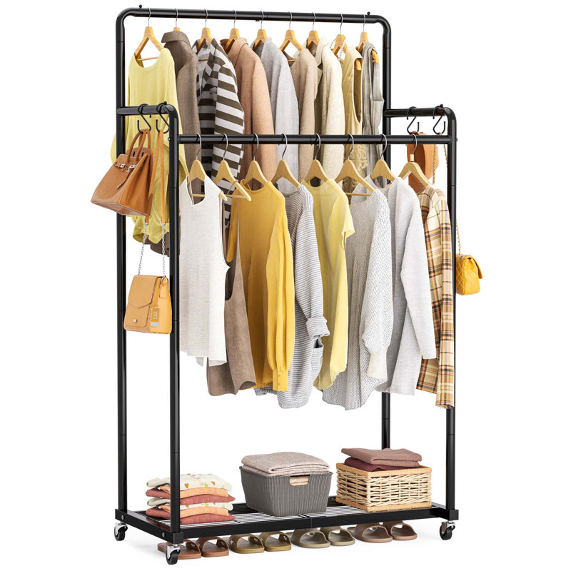 Bonville 72cm Rolling Clothing Rack, Black