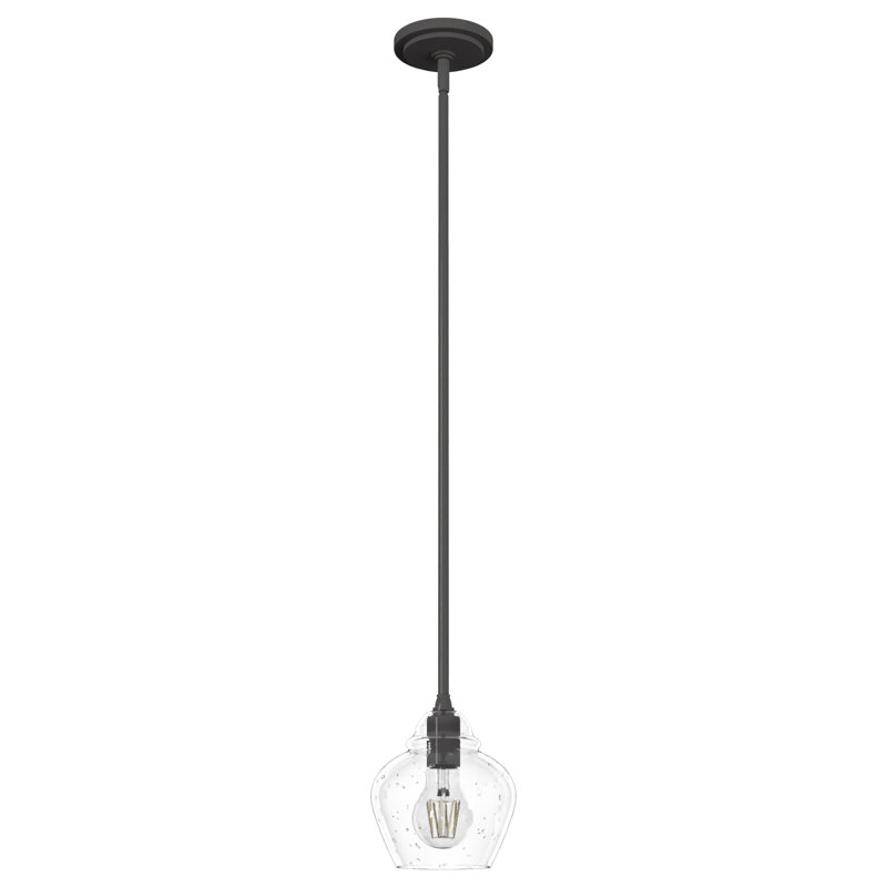 Dunshire 1 Light Noble Bronze Pendant with Glass, Medium, Clear