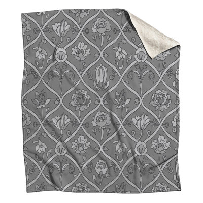 Floral Damask Pattern Blankets