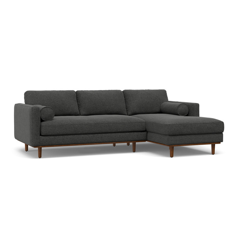 Canapé modulaire gauche Morrison, Orienté à droite, Tissu gris anthracite