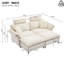 Canapé modulaire en velours côtelé 85,8 po