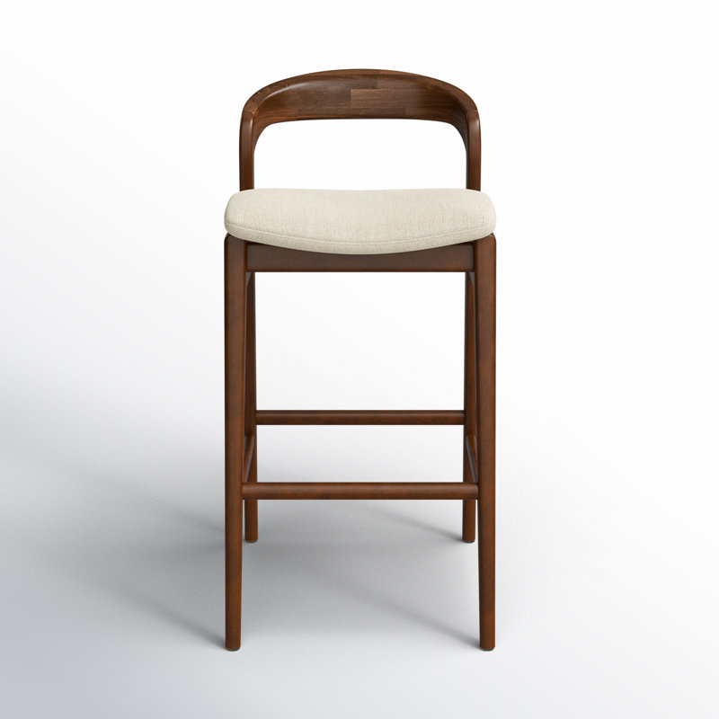 Modern Brazilian Velma Counter Stool, Bar Stool (29.25” Seat Height), Medley Ivory Performance Basketweave
