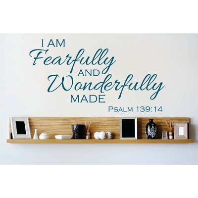 I am Fearfully and Wonderfully Made Psalm 13914 Wall Decal -  Design With Vinyl, OMGA7911773