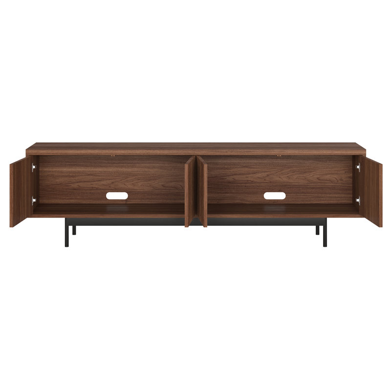 Jaiona TV Stand for TVs up to 75", Satin Walnut