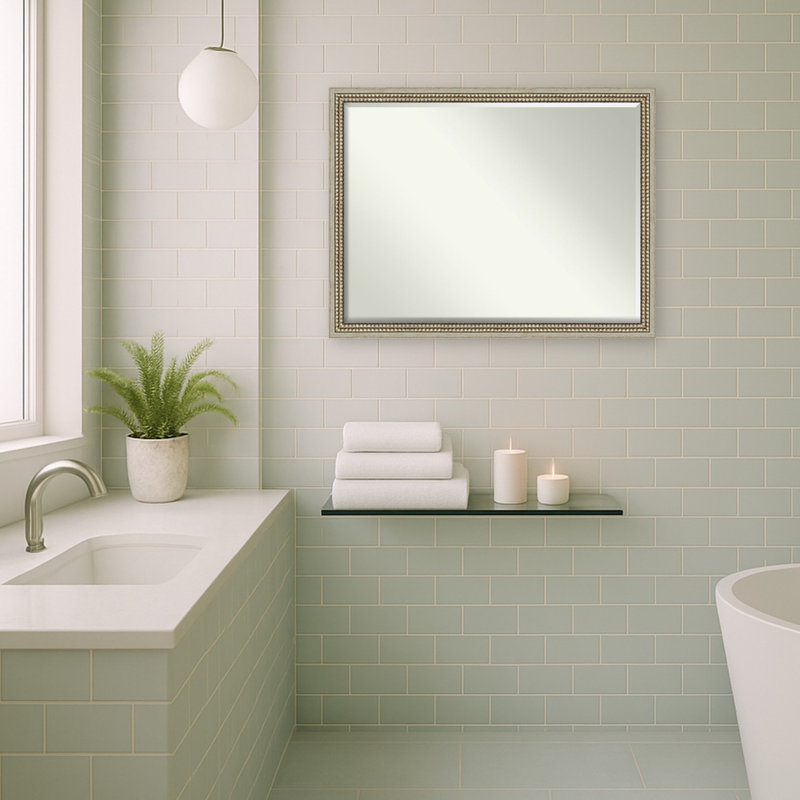 Miroir de salle de bain Petronella, Argent Castellan