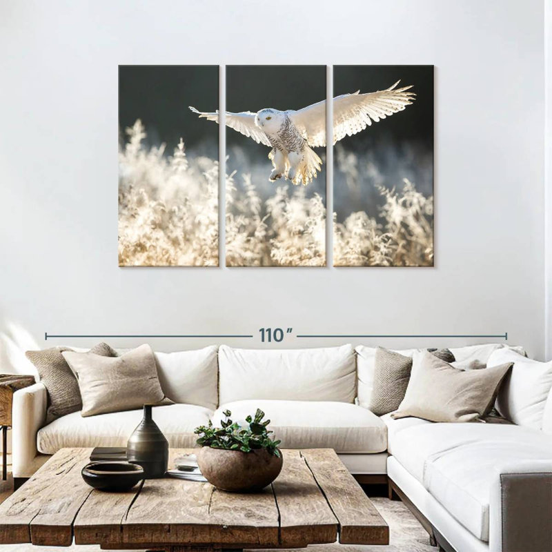 Snowy Owl Hunt, 48" H x 74" W