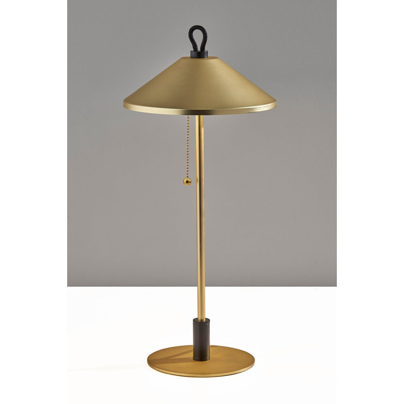 Lampe de bureau en métal Abington, Laiton, Laiton