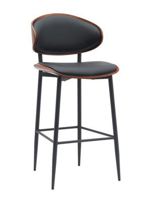 Modern Indoor Metal Barstool with Vinyl Seat