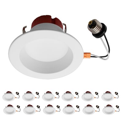 5.5"" Remodel or New Construction LED Retrofit Recessed Lighting Kit -  MingBright, EL41530W-12PKS