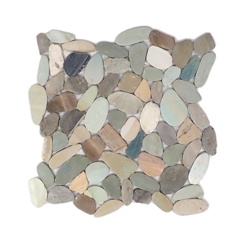Venetian Pebbles Flt Pastel 12 in. x 12 in. Satin Pebbles Floor and Wall Tile (11.0 sq. ft./Case)