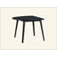 Ensemble de salle à manger compact 3 pièces, table en bois et deux chaises rembourrées grises