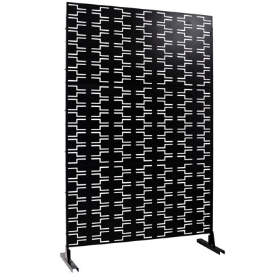 Panneaux de clôture d'intimité en métal H 76 "l 48" - Antirouille pour les espaces extérieurs