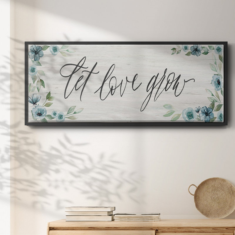 «Let Love Grown», toile encadrée, H 20 po x l 50 po
