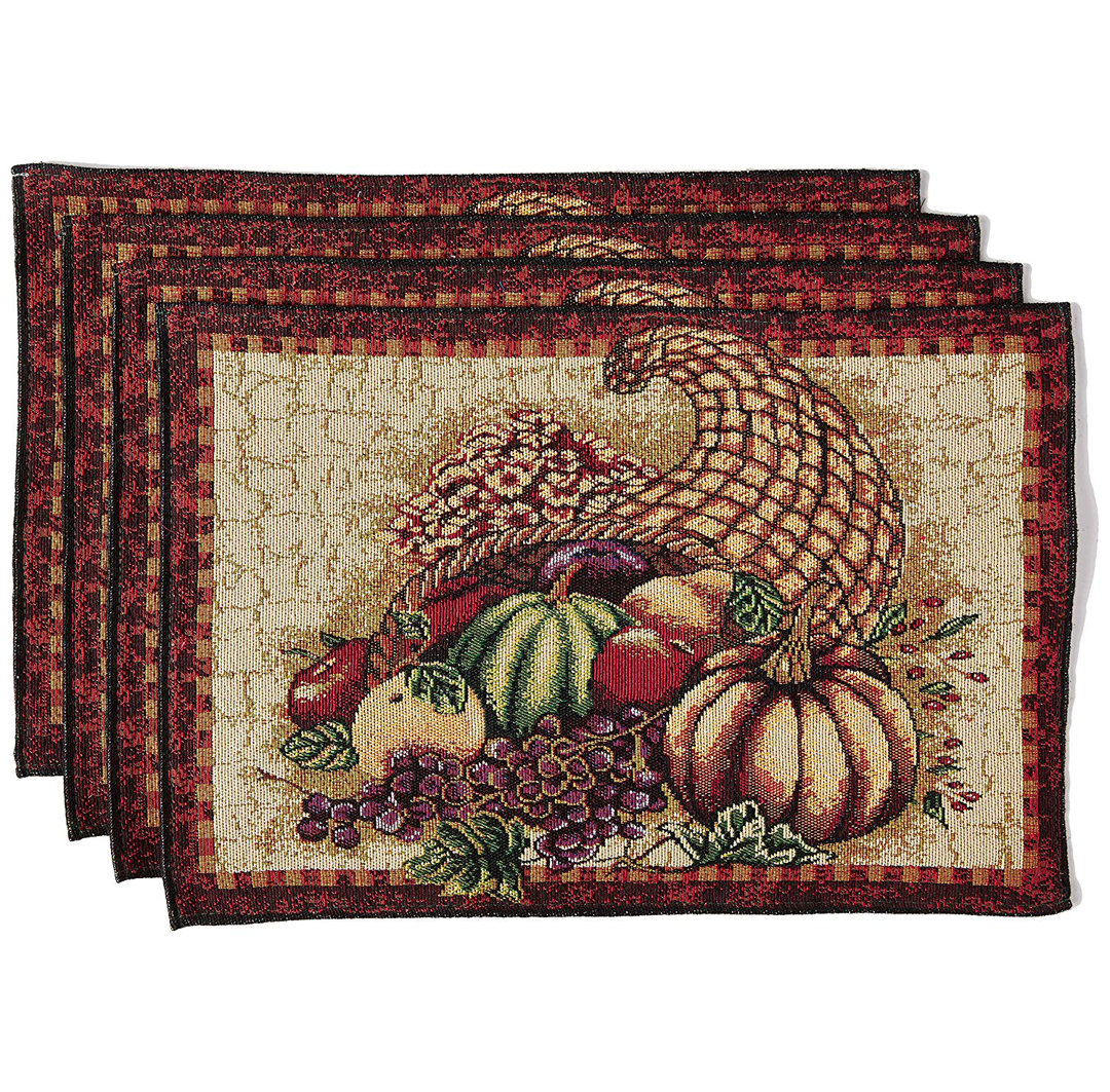 Marcelino Polyester Food & Drink Rectangle Placemat (Set of 4) The Holiday Aisle®