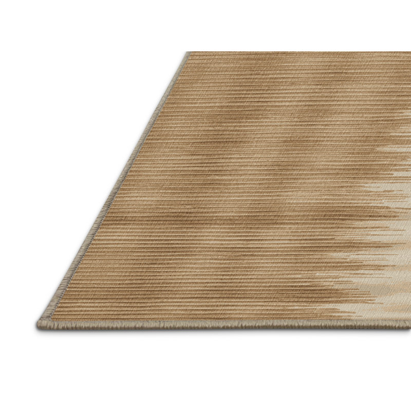 Tapis beige lavable à la machine, Rectangulaire 3 pi x 5 pi