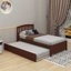 Base de lit simple avec lit gigogne en bois-747110813